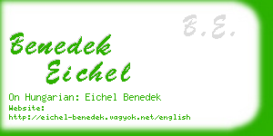 benedek eichel business card